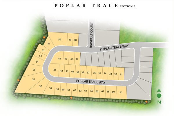 Poplar Trace Sec II Plat Map